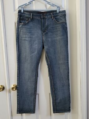 Classic Men's 38x34 Faded Blue Denim Jeans
